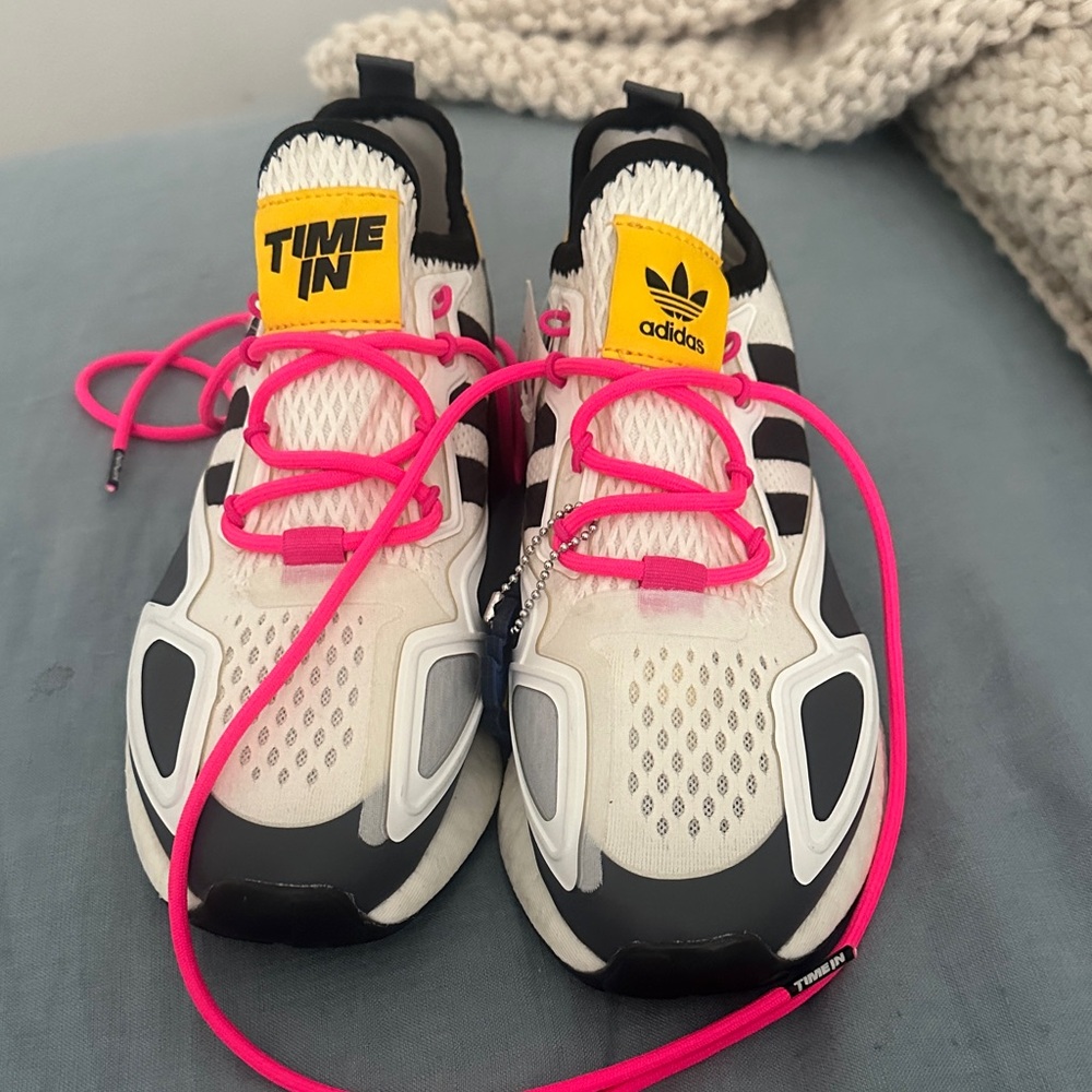 Adidas Kids Sneakers - White, Black, and Pink